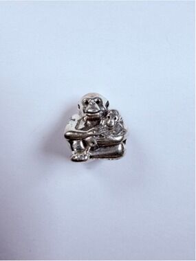 Pandora Monkey Chimp Mom & Baby 925 Sterling Silver ALE Charm Bead